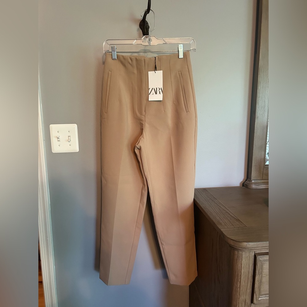 *NWT* Zara Chinos in Light Camel with Tailored Fit